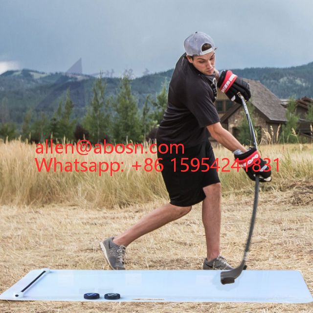 Alfombrilla de tiro recortada Entrenador de hockey sobre hielo HDPE Almohadilla de tiro de hockey de polietileno