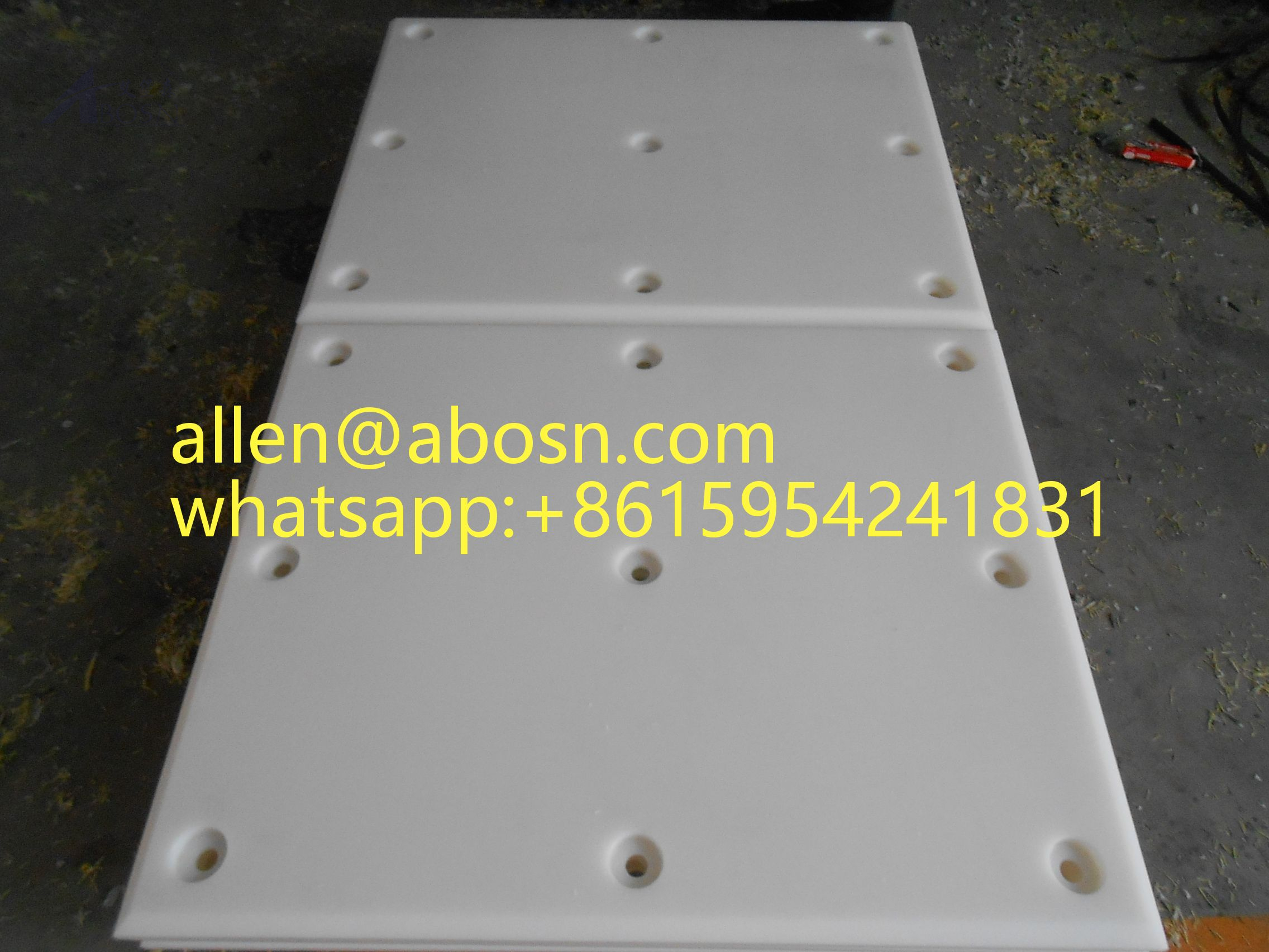 Hoja blanca de UHMWPE de 1000X2000 mm para tablero