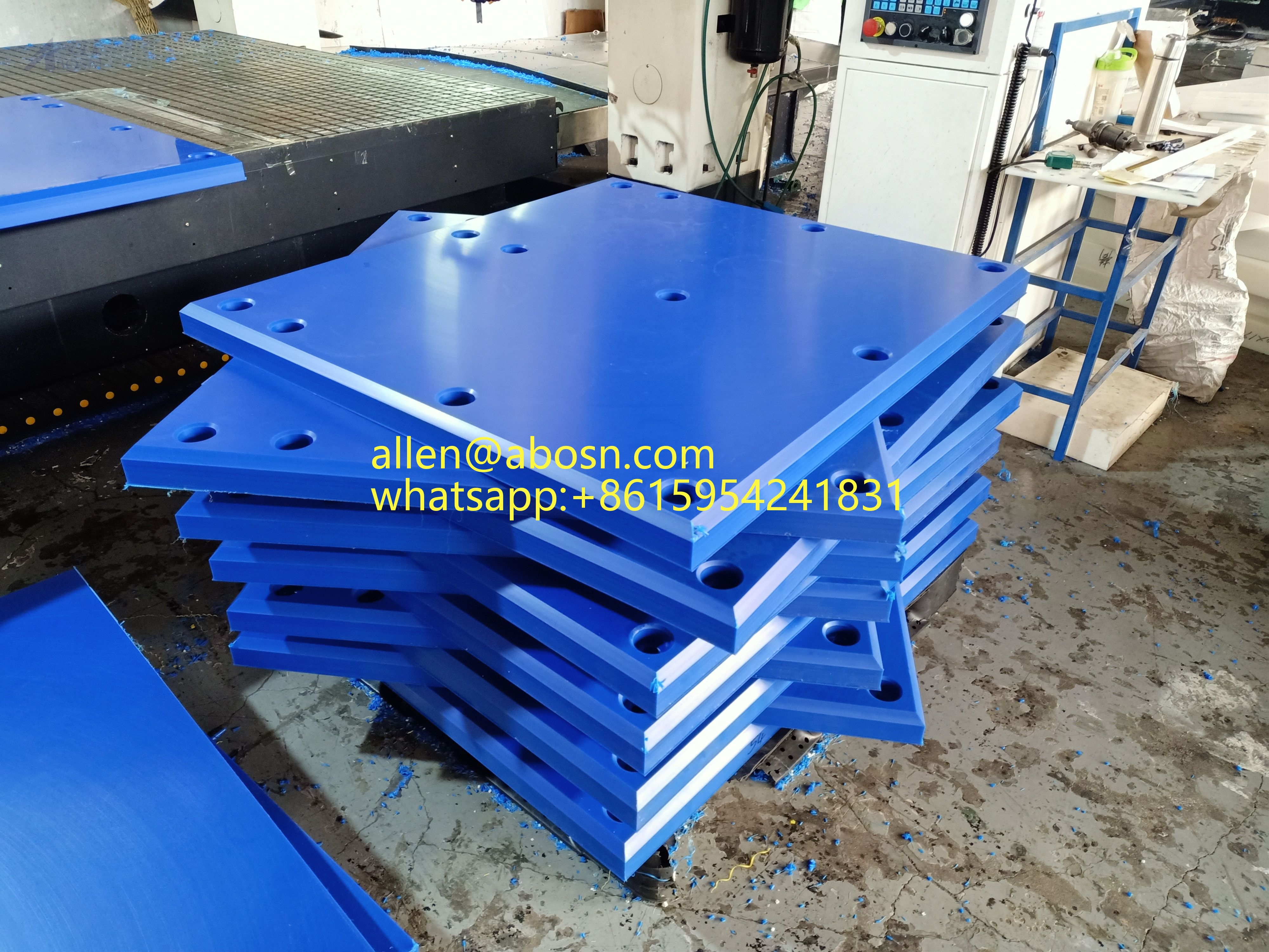 Hoja blanca de UHMWPE de 1000X2000 mm para almohadilla de defensa marina