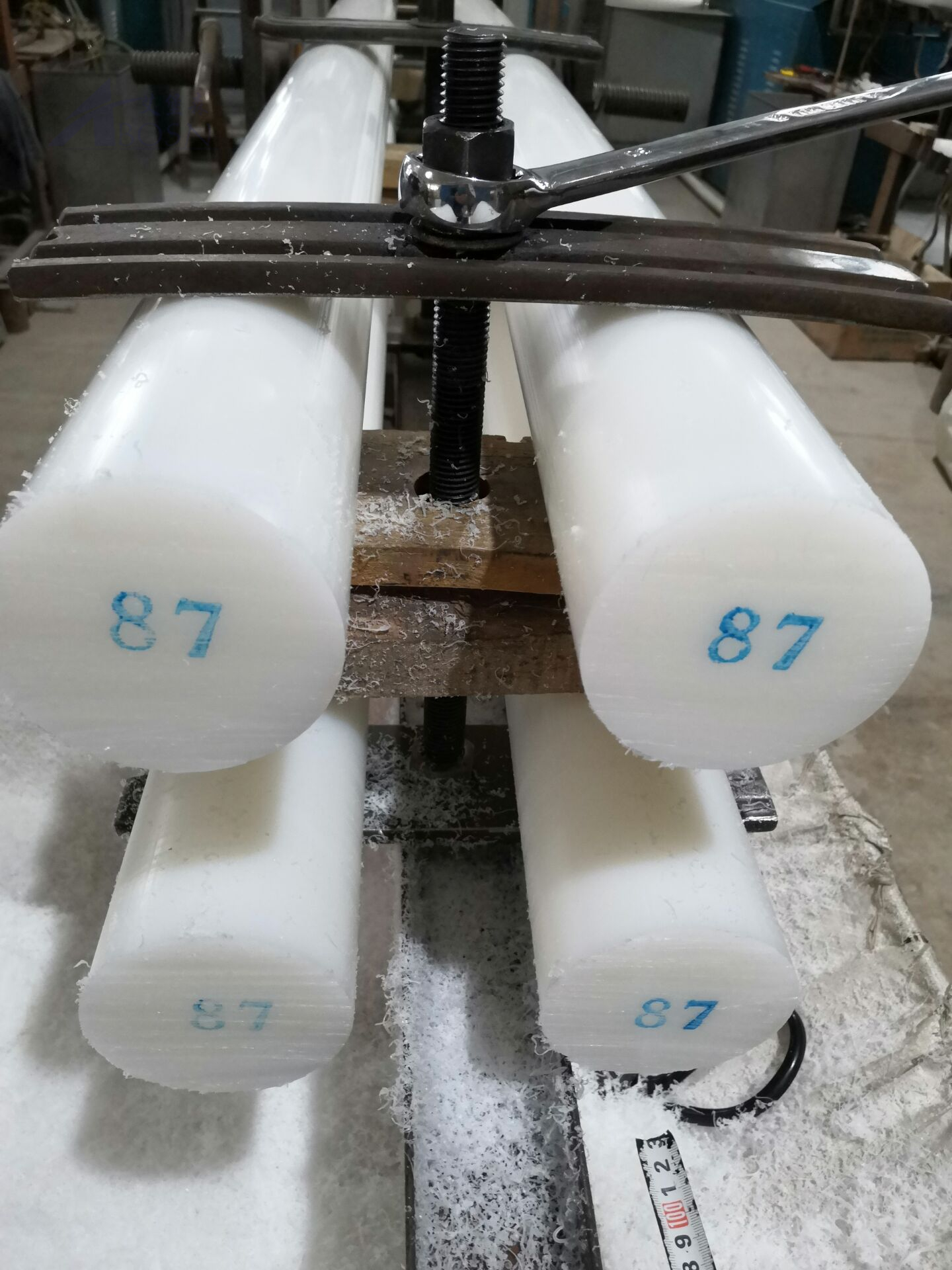 Tipos industriales personalizados Varillas de HDPE para dispositivos mecánicos de varilla Uhmwpe de poliamida sólida