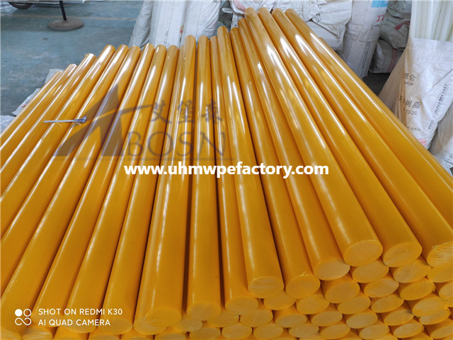 Tablero de color amarillo de plástico PE HDPE Rod UHMWPE Bar Rod