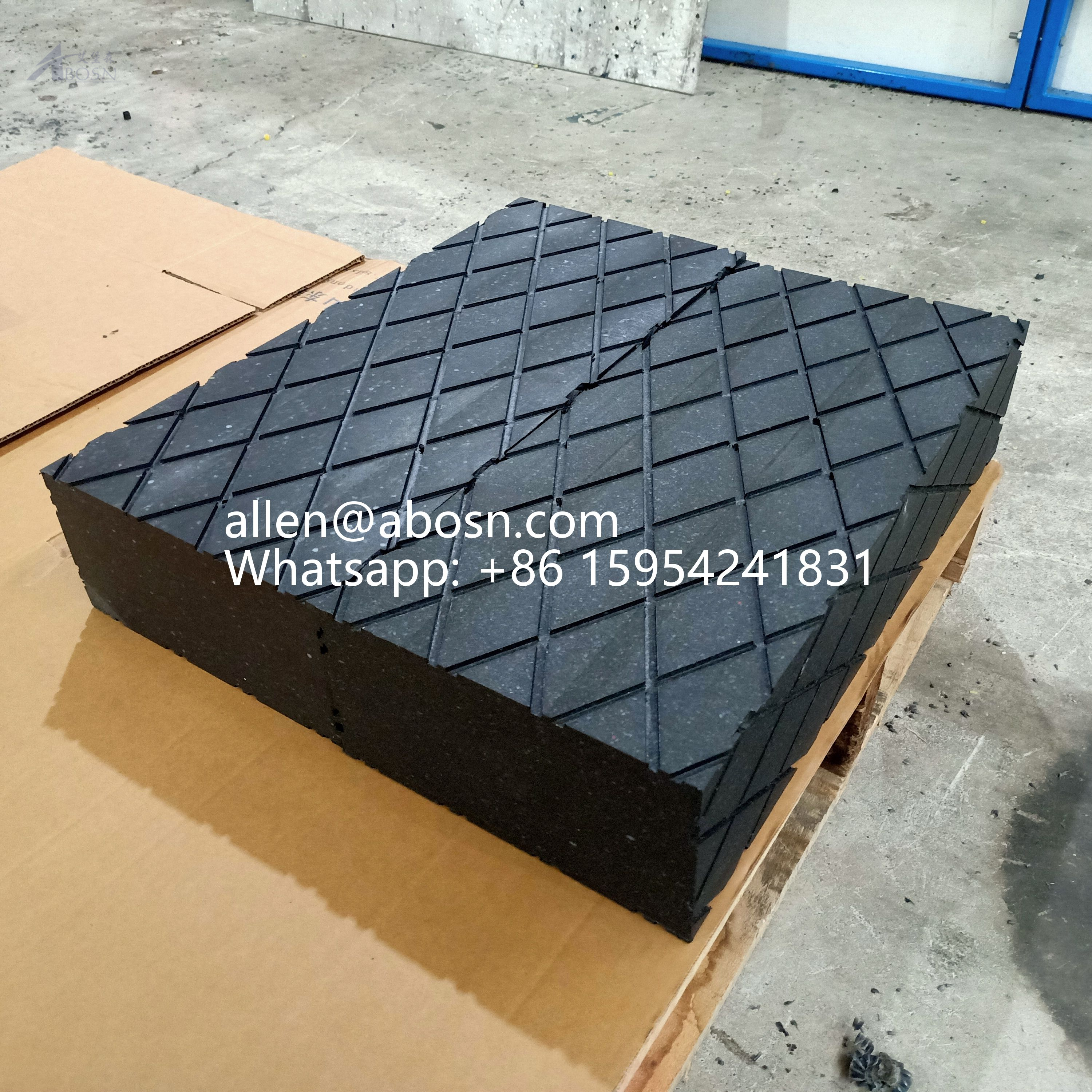 Almohadilla de soporte de grúa de HDPE personalizada de 600x600 mm para artículo