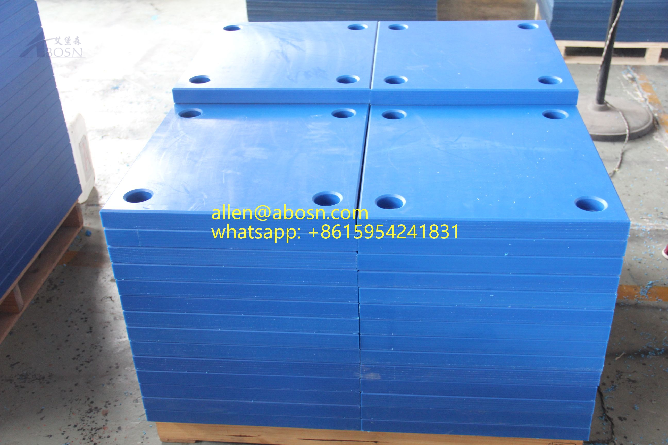 Hoja azul de UHMWPE de 3050x1220 mm para almohadilla de defensa marina