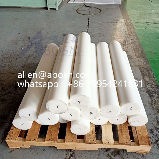 Tipos industriales personalizados Varilla Uhmwpe de poliamida sólida Dispositivos mecánicos Barra de extrusión aislante Varilla blanca de HDPE