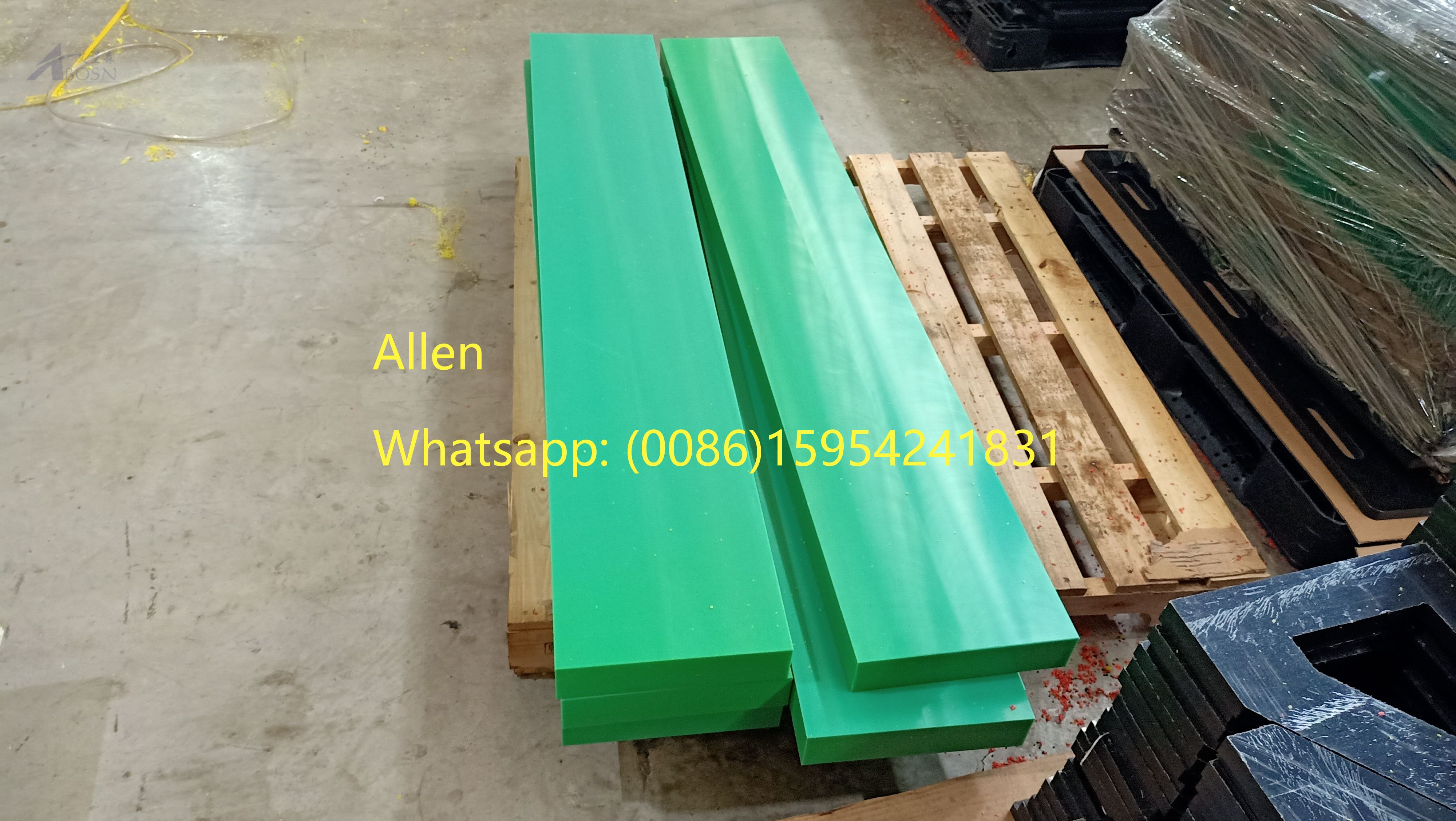 Hoja de UHMWPE verde para revestimiento de UHMWPE 3050x1220mm 